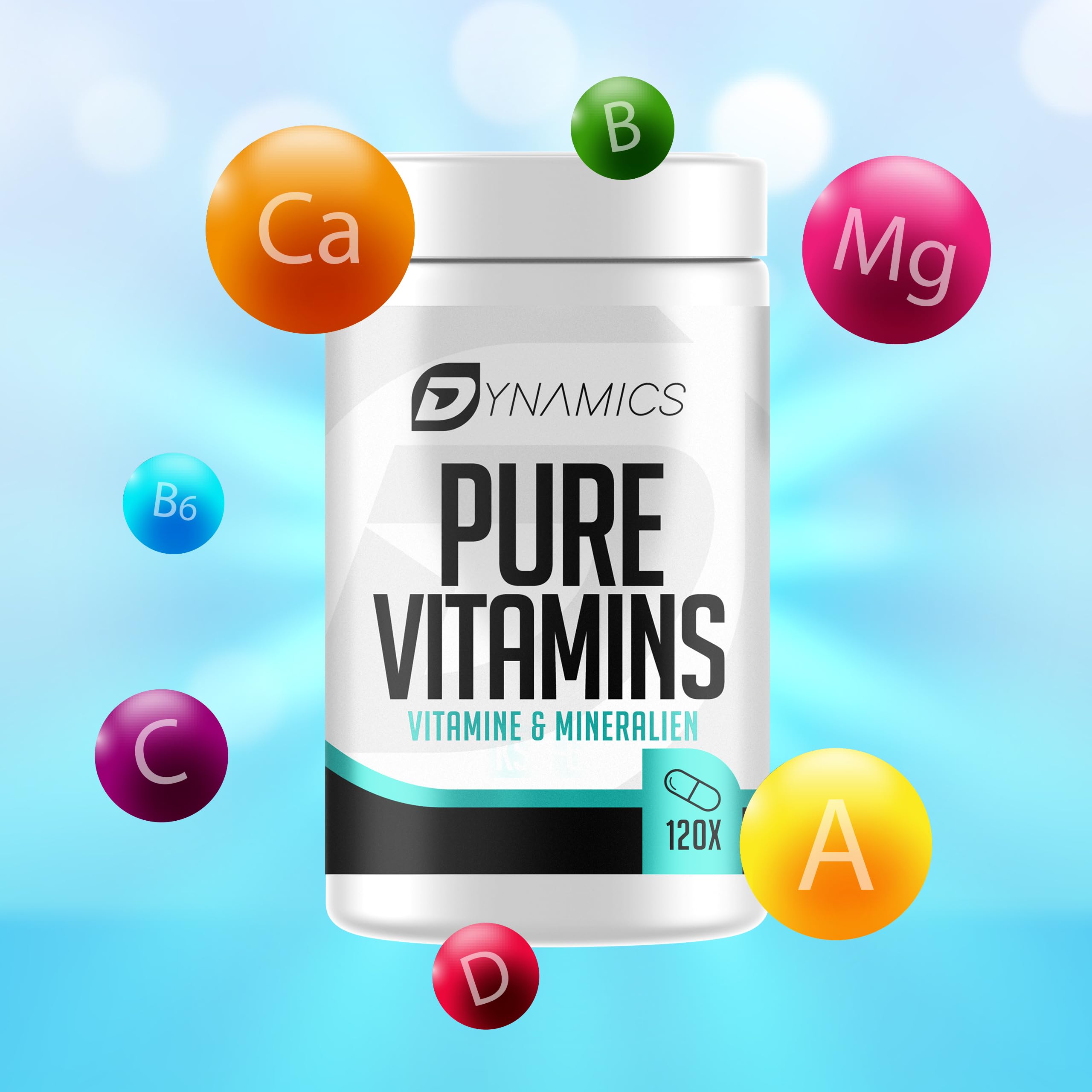 dynamics-pure-vitamins-multivitamin-hochdosiert-120-tabletten-vegan image 2