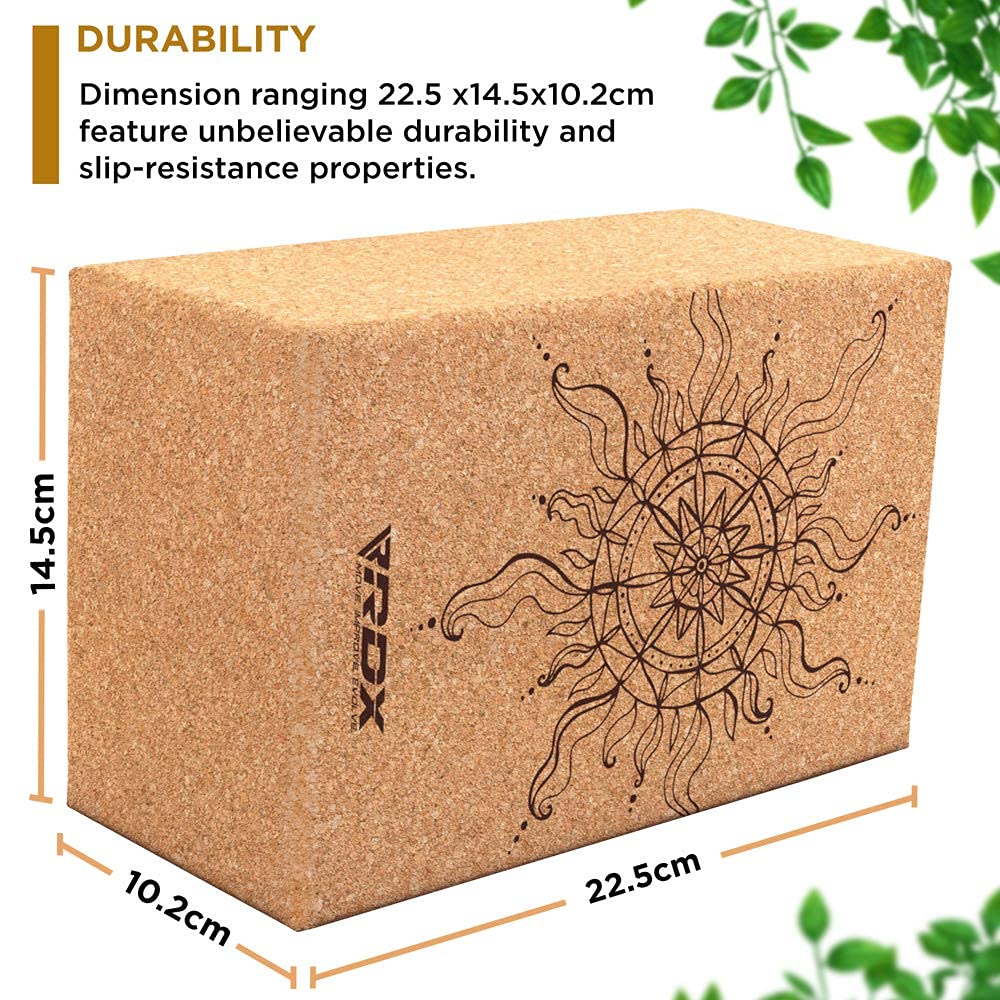 rdx-yoga-kork-block-set-yogablock-22-5-x-14-5-x-10-2-cm image 2