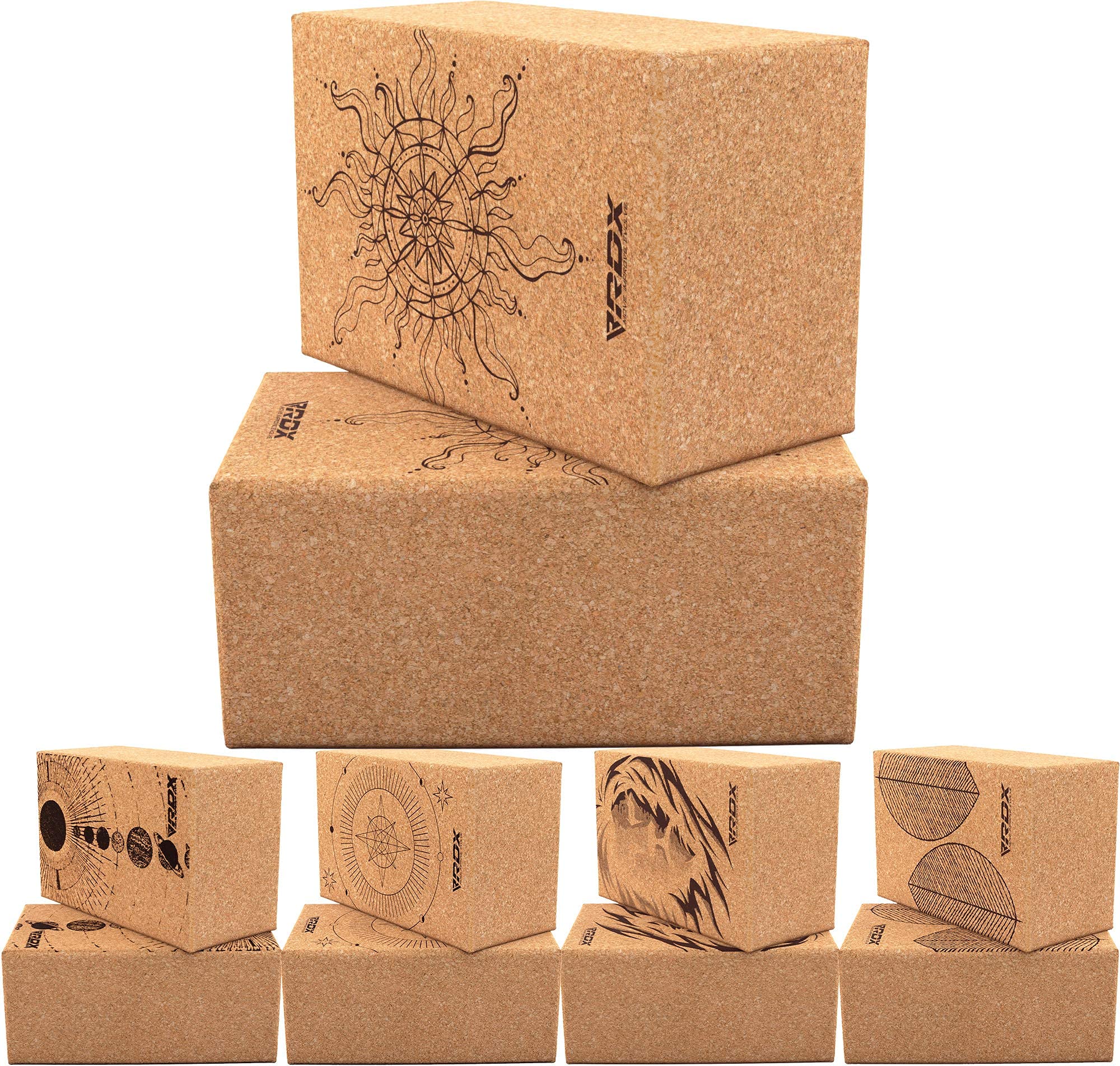 rdx-yoga-kork-block-set-yogablock-22-5-x-14-5-x-10-2-cm image 1