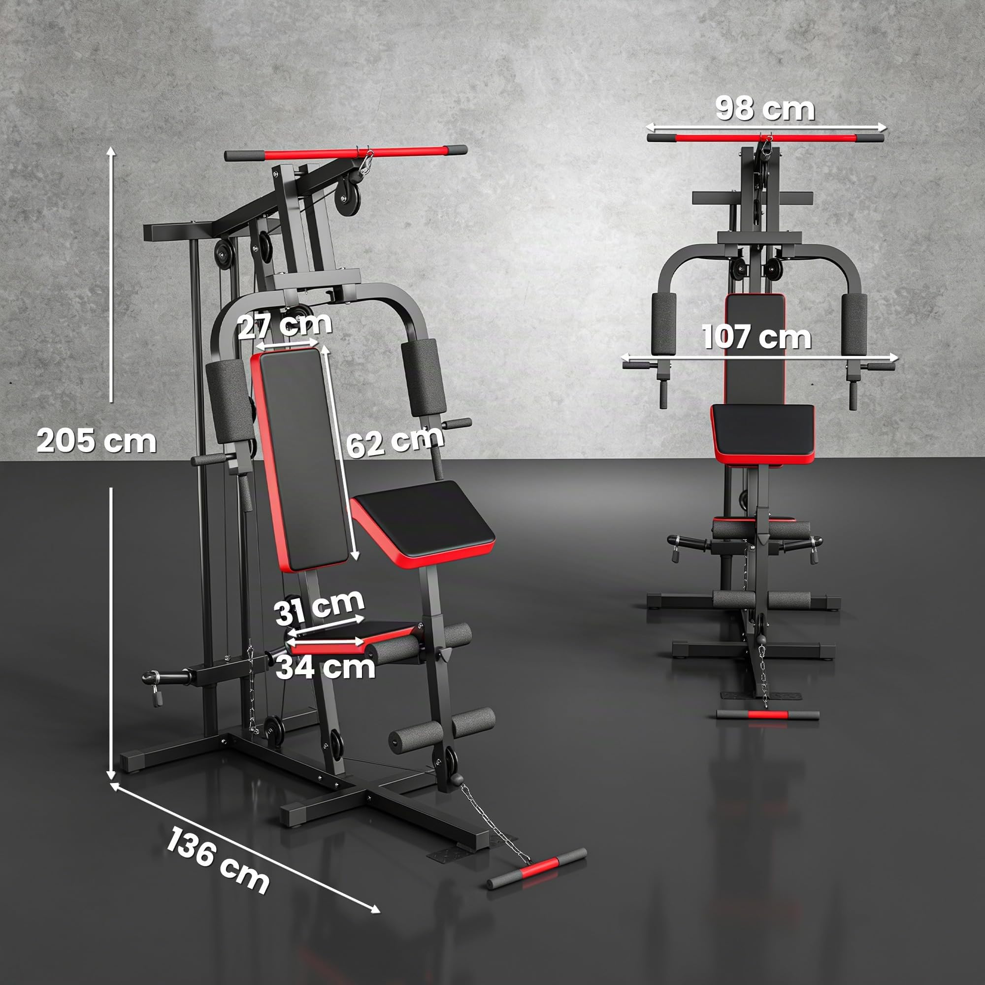sportnow-kraftstation-mit-latzug-butterflystange-homegym-bis-120-kg image 8