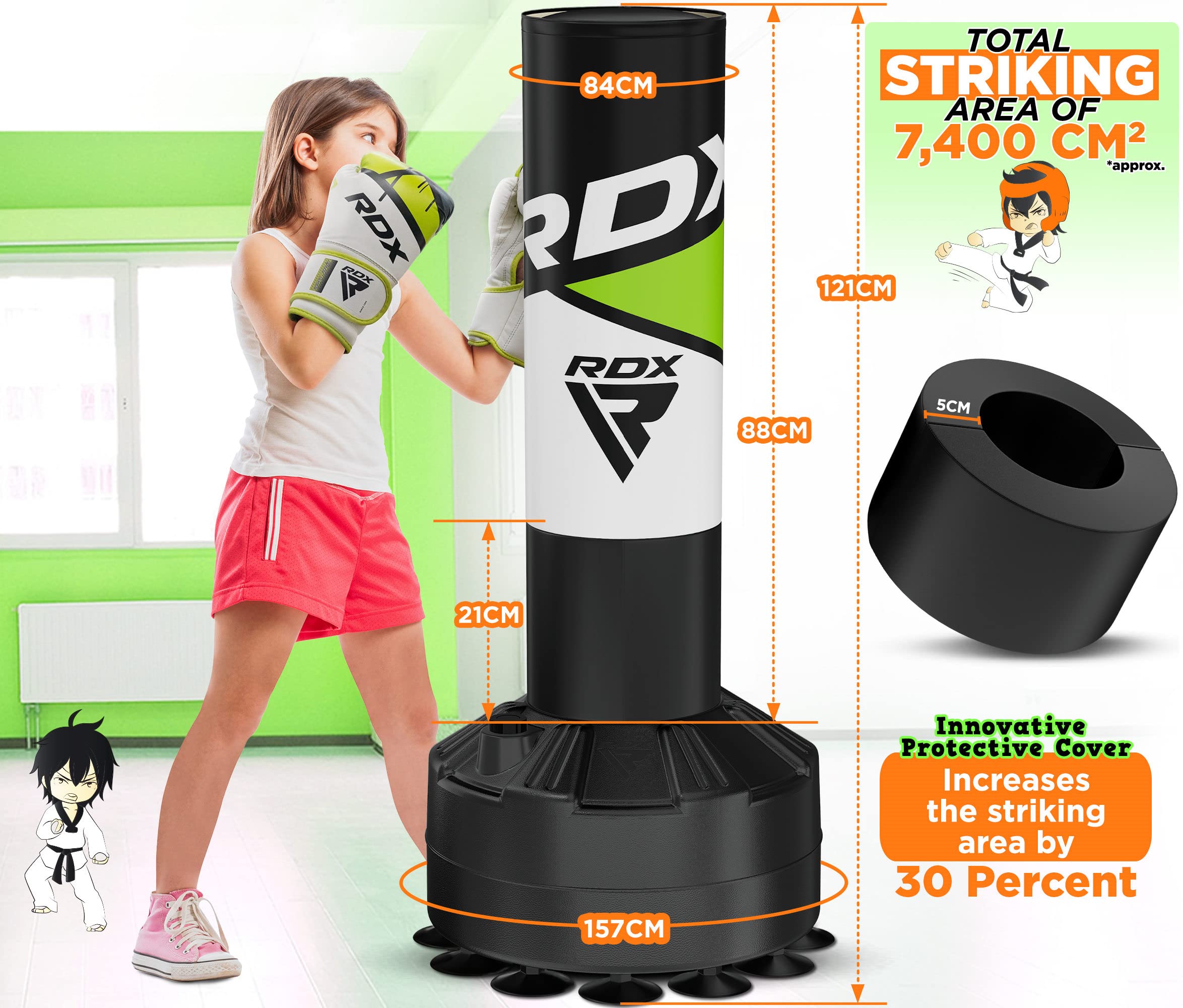 rdx-kinder-standboxsack-4ft-freistehend-mit-handschuhen image 4
