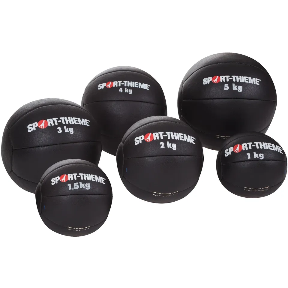 sport-thieme-medizinball-schwarz-echtleder-1-5-kg image 1