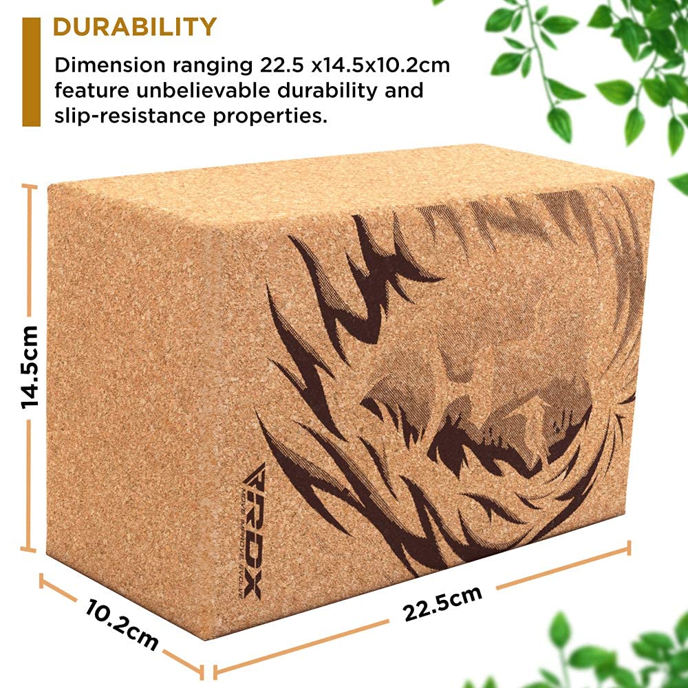 rdx-yoga-cork-block-set-kork-yogablock-22-5-x-14-5-x-10-2-cm-rutschfest image 2