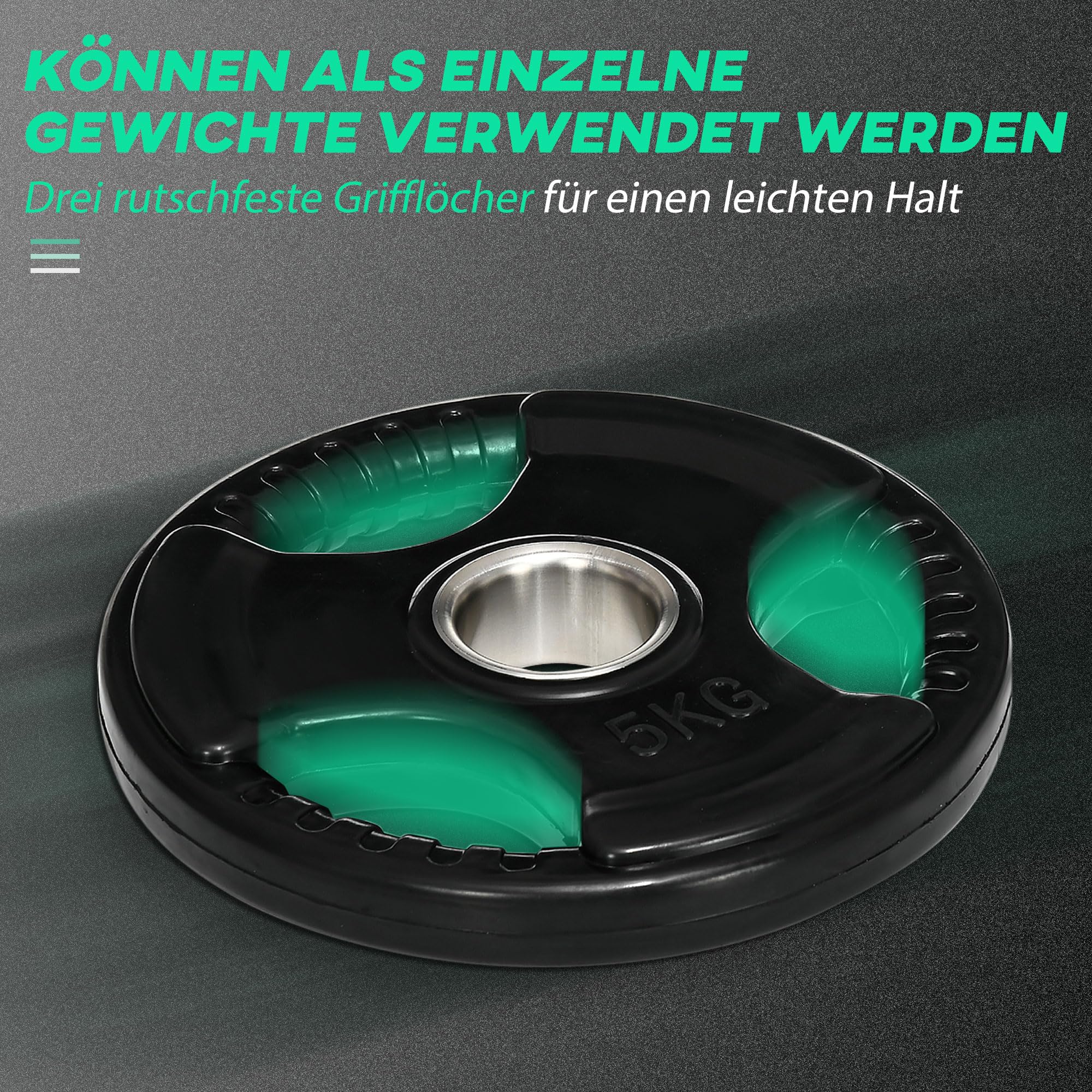 sportnow-hantelscheiben-2er-set-tri-grip-5-kg-24-cm-gummiert image 3
