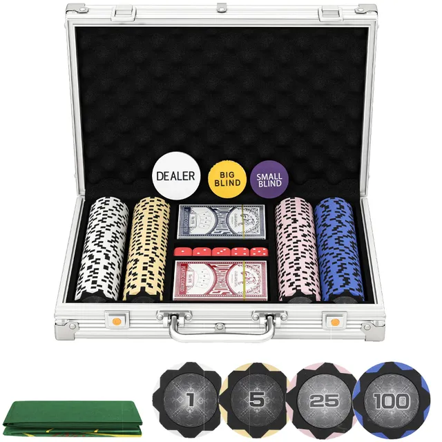 sportnow-pokerkoffer-pokerset-mit-koffer-200-clay-chips-set image 1