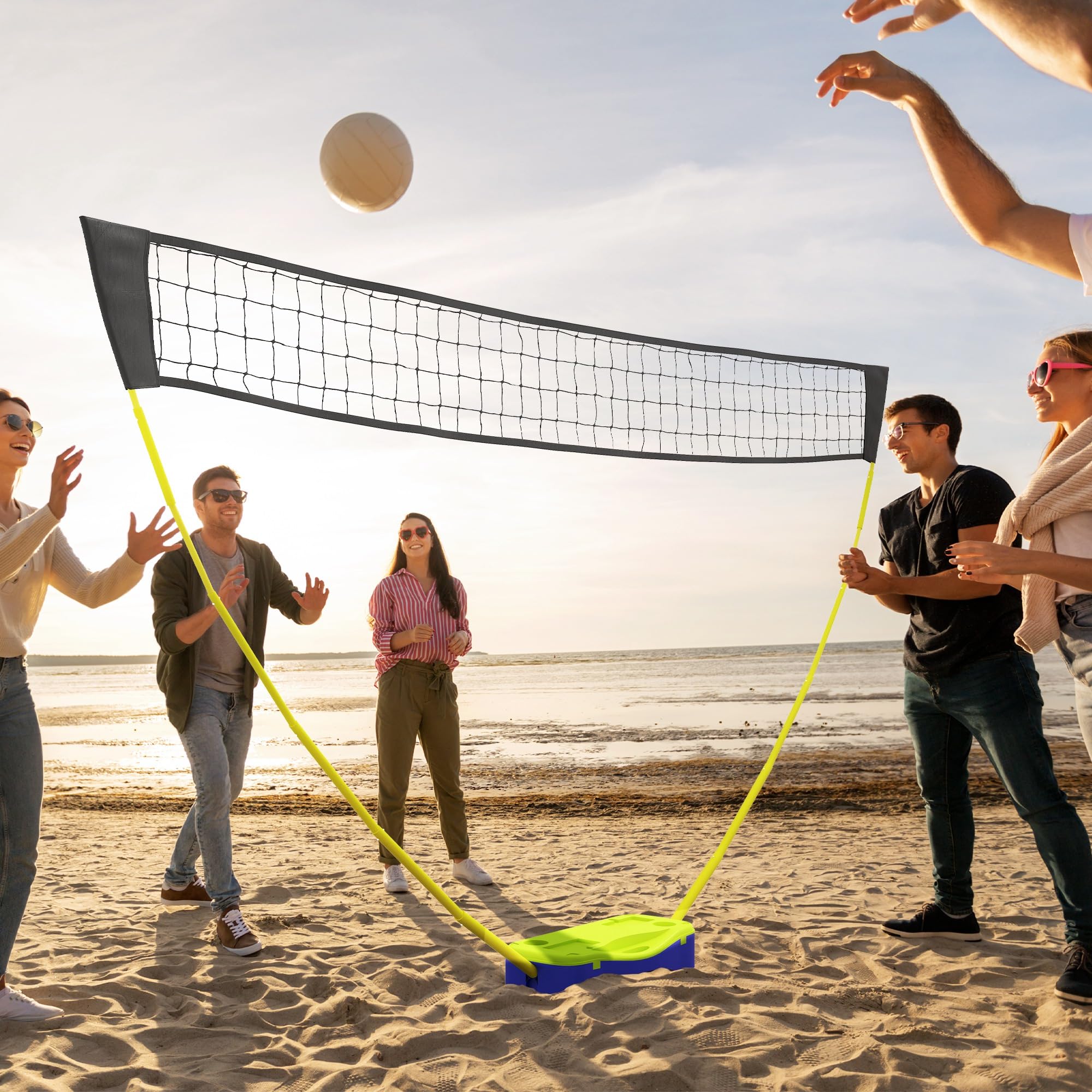sportnow-2-in-1-badmintonnetz-4-m-mit-st-nder-verstellbar image 6