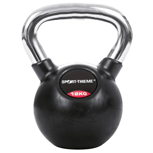 sport-thieme-kettlebell-gummiert-mit-chrom-griff-profi-kugelhantel image 4