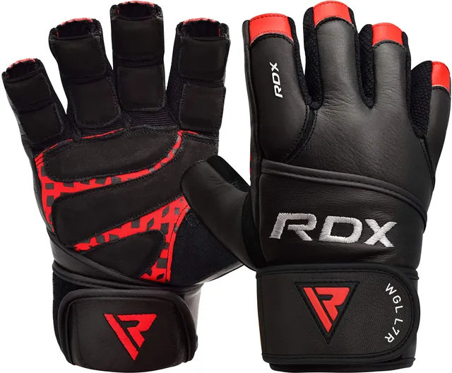 rdx-trainingshandschuhe-lang-mit-handgelenkst-tze-gym-gloves-maya-hide-leder image 1