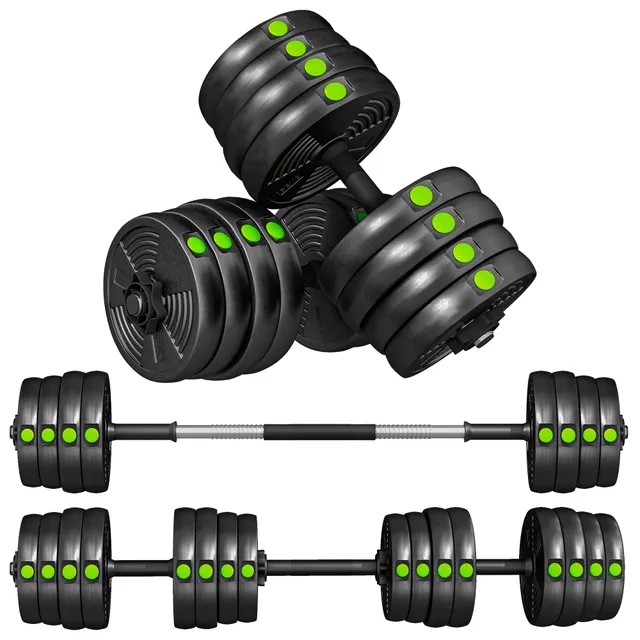 sportnow-2-in-1-hantel-set-verstellbar-30-kg-kurzhantel-und-langhantel image 1