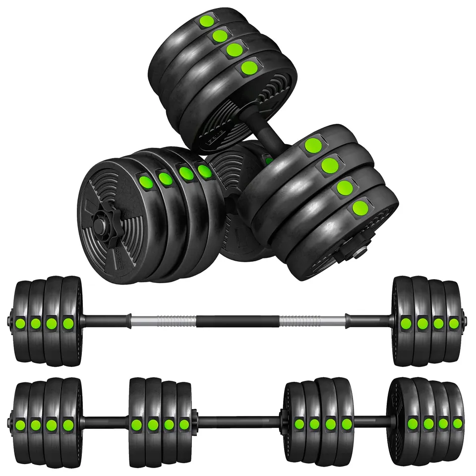 sportnow-2-in-1-hantel-set-verstellbar-30-kg-kurzhantel-und-langhantel image 1