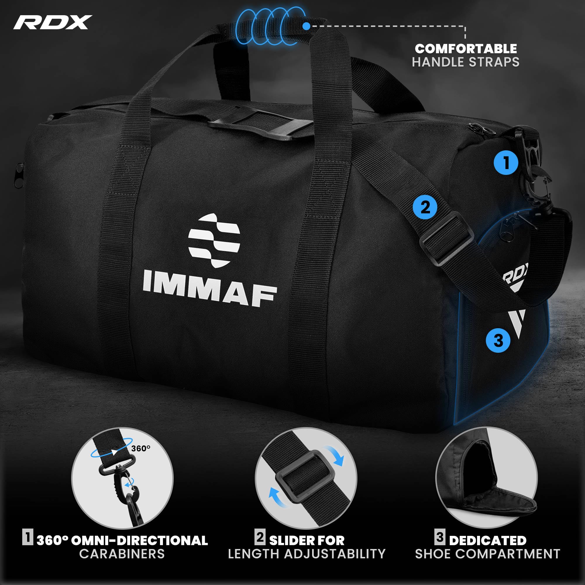 rdx-sporttasche-reisetasche-cordura-schuhfach-umh-ngetasche-rucksack-f-r-gym-mma image 2