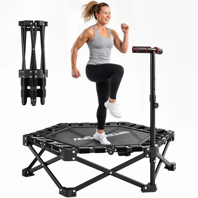 sportnow-fitness-trampolin-klappbar-104-cm-mit-griff image 1