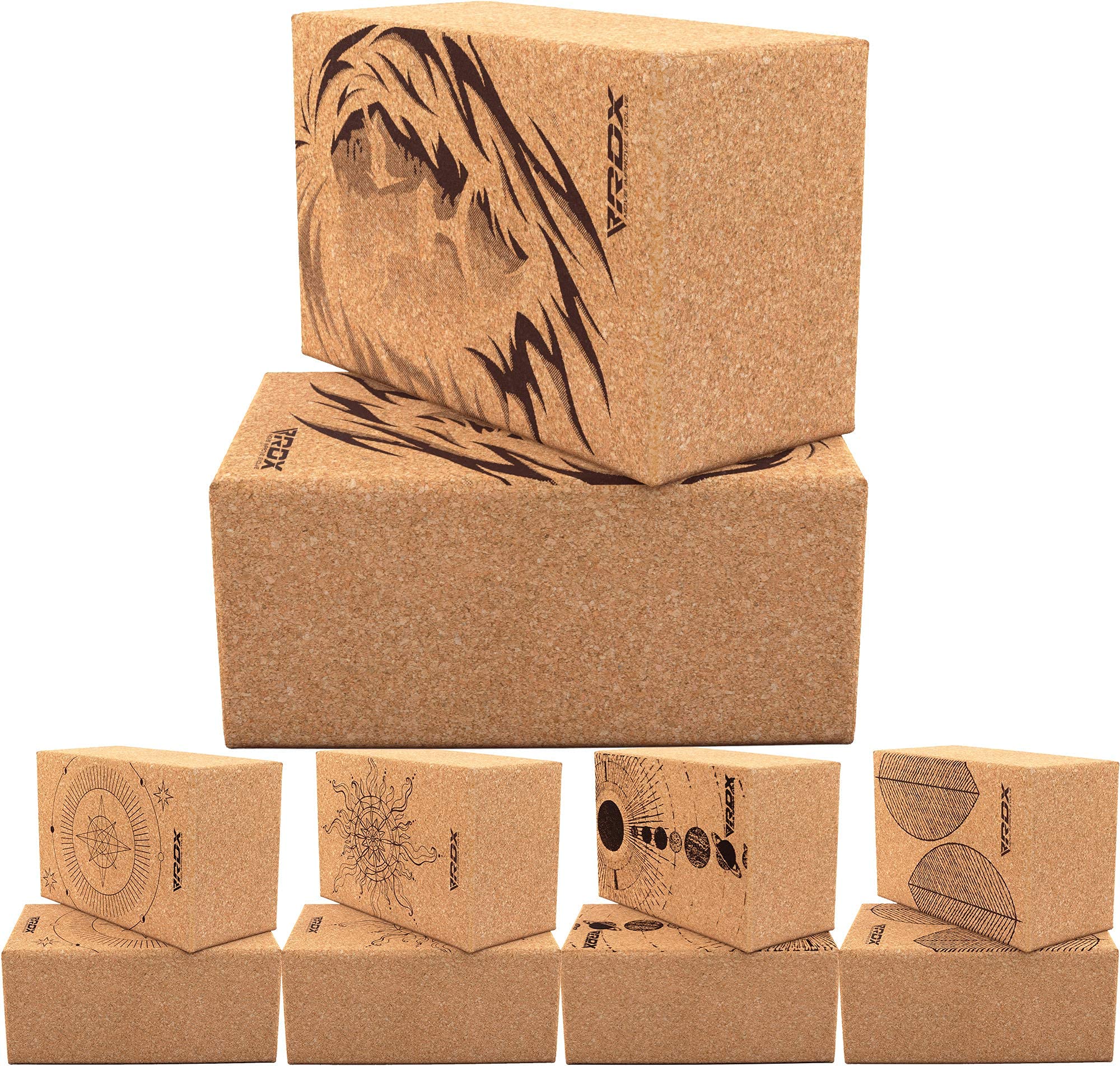 rdx-yoga-cork-block-set-kork-yogablock-22-5-x-14-5-x-10-2-cm-rutschfest image 1