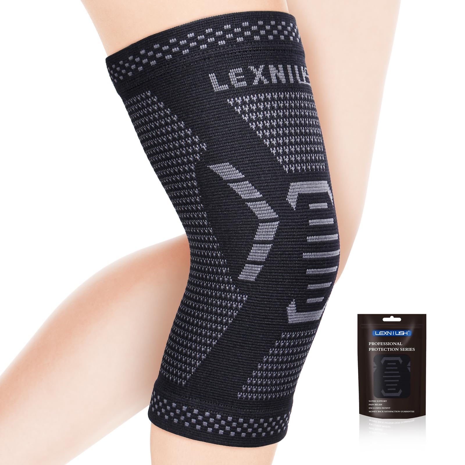 lexniush-kniebandage-kompression-xl-kniest-tze-schwarz-blau image 8