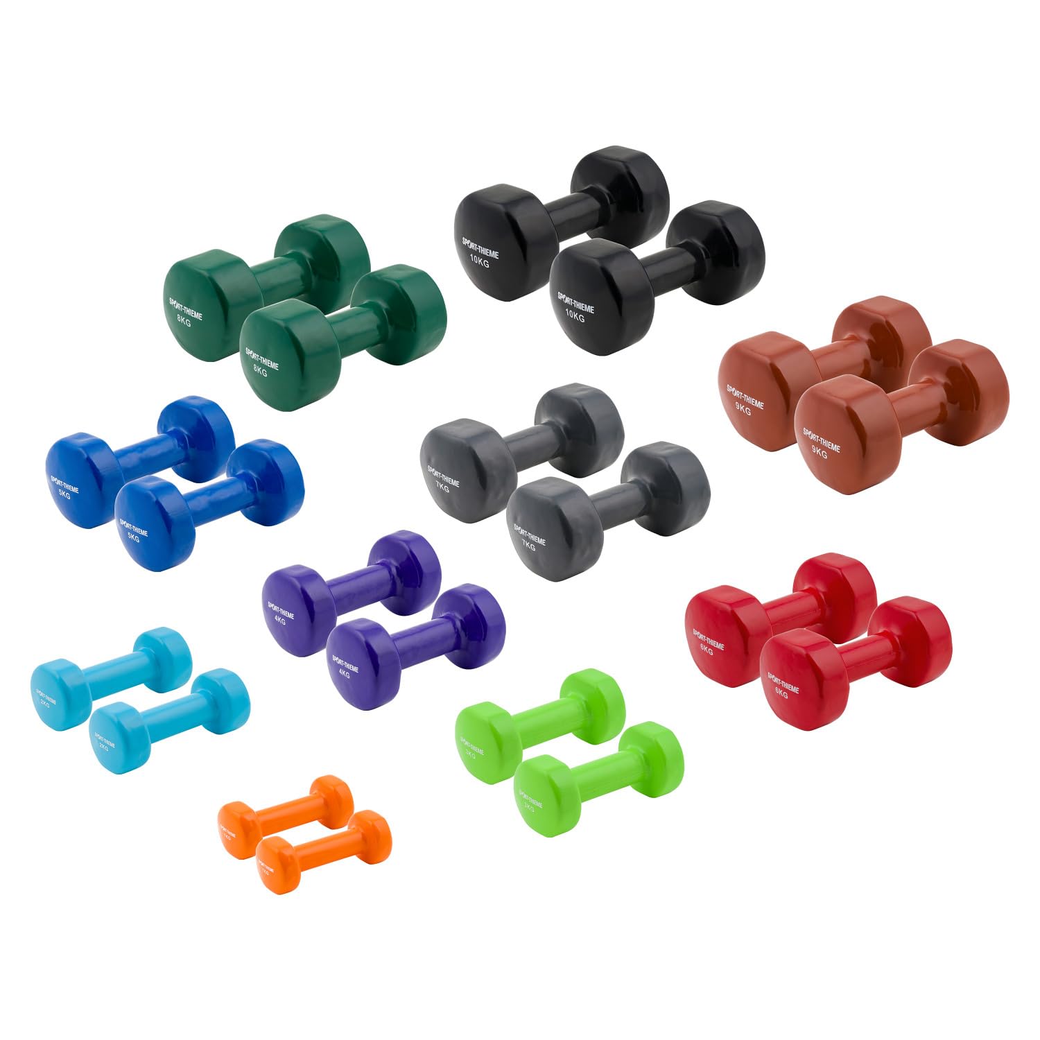 sport-thieme-fausthantel-set-vinyl-1-0-kg-bis-3-0-kg-mit-hautfreundlicher-vinylb image 2